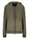 Moorer Hooded Zip-up Hoodie In Green