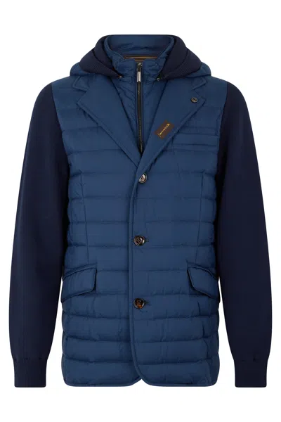 Moorer Hybrid Dark Blue Jacket For Mid Seasons