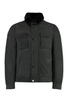 Moorer Fur-collar Buttoned Jacket In Black