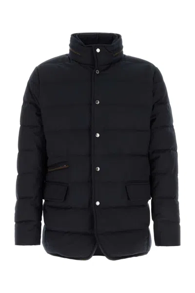 MOORER MOORER MIDNIGHT BLUE POLYESTER BLEND ILVO DOWN JACKET