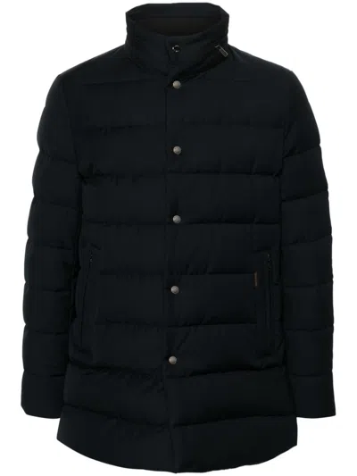 Moorer Ilvo Hooded Down Jacket Polyester Blend In Black