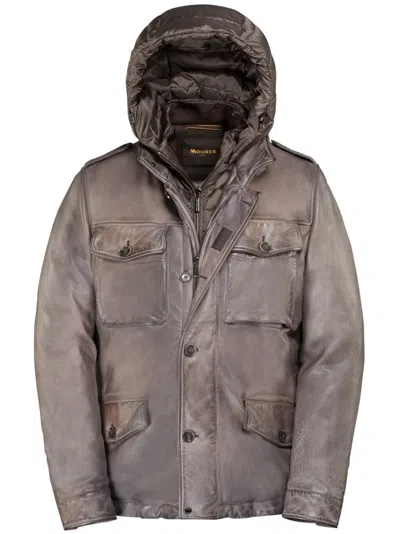 Moorer Isac Jacket In Brown