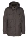 Moorer Long Sleeve Hooded Padded Jacket With Pockets