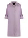 Moorer Isadora Drawstring-waist Hooded Coat In Gold