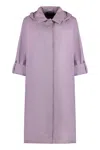 Moorer Isadora Drawstring-waist Hooded Coat In Gold