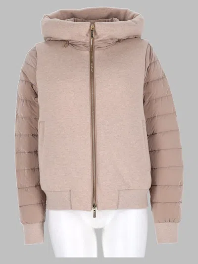 Moorer Italian Wool Trench Coat With Silk-effect Blend In Neutral