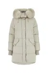 Moorer White Polyester Padded Jacket