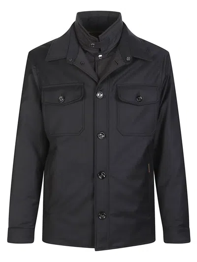 Moorer Chest-pocket Jacket In Black