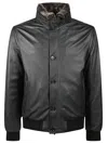 Moorer Cleros-p1 Bomber Jacket In Black