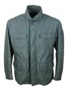 Moorer Fieldsd Jacket Made Of Waterproof Technical Fabric. Patch Pockets On The Chest And Adjustable Drawst In Dark Green