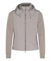 Moorer Dove Grey Polyester Evan Down Jacket In Grey
