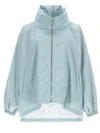Moorer Stand-collar Oversized Jacket In Blue