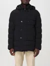 Moorer Double-breasted Hooded Quilted Down Jacket In Black