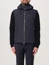 Moorer Puffer Jackets With Hood And Side Pockets In Blue