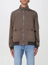 Moorer Casual Jacket With Flap Pockets And High Collar In Braun