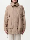 Moorer Olinda Drawstring-waist Jacket In Camel