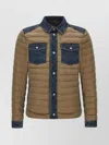 Moorer Jacket Nylon Denim Inserts In Metallic