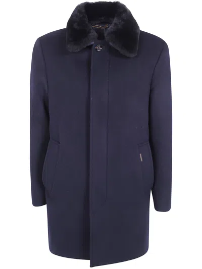 Moorer Jacket Wool-cashmere "simmons" In Blue