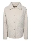 Moorer Quilted Beige Jacket With Tailored Fit In Beige