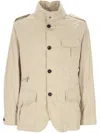 Moorer Multipocketed Brueguel Down Jacket With Extractable Hood In Beige