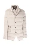 Moorer Button-up Jacket In Beige