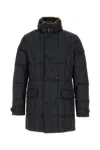 Moorer Slate Polyester Morris Down Jacket In Black