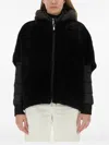 Moorer Sp-pegaso-ks3 Hooded Shearling Jacket In Black