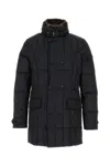 Moorer Slate Polyester Morris Down Jacket In Blue