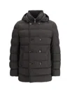 Moorer Florio Double-breasted Padded Jacket In Brown
