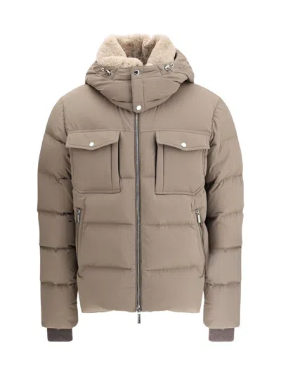 Moorer Alarick Padded Down Jacket In Neutral
