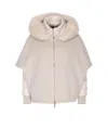 Moorer Pegaso-cwr Sleeveless Wool And Cashmere Coat In Neutral