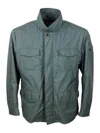 Moorer Fieldsd Jacket Made Of Waterproof Technical Fabric. Patch Pockets On The Chest And Adjustable Drawst In Green