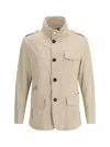 Moorer Beige Cotton Coat In Neutral