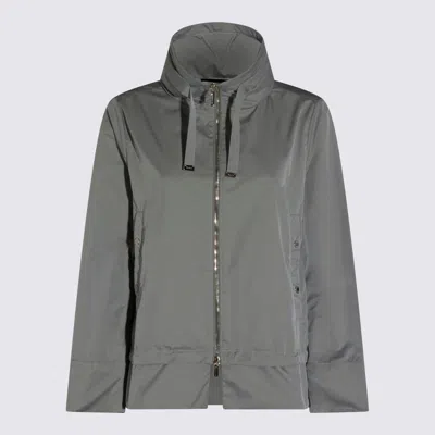 Moorer Hooded Zip-up Jacket In Gray