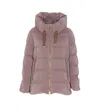 Moorer Gadia Hooded Puffer Jacket In Pink