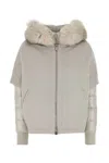 Moorer Coat  Woman Color Dove Grey In White