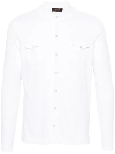 Moorer Jamison Knitted Shirt In White
