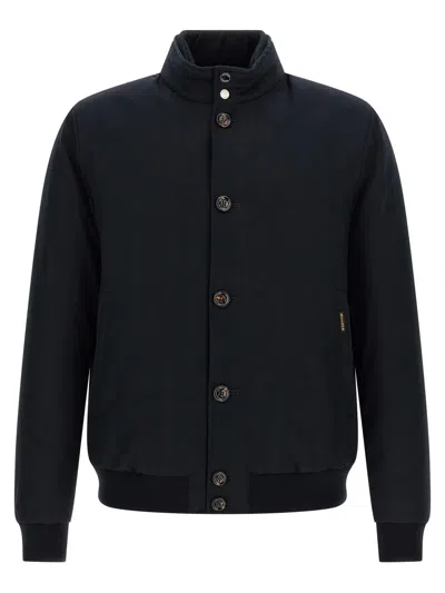 Moorer Sophisticated Janos Bomber Jacket With High Collar And Subtle Branding In Multi