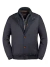 Moorer Janos-pum Button Zip Jacket In Blue