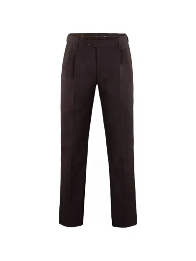 Moorer Jarvis-slw Pleated Trousers In Brown