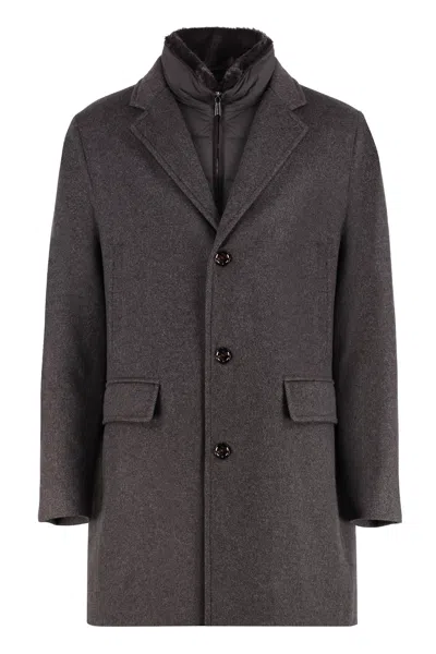Moorer Jason Cashmere Coat In Gray