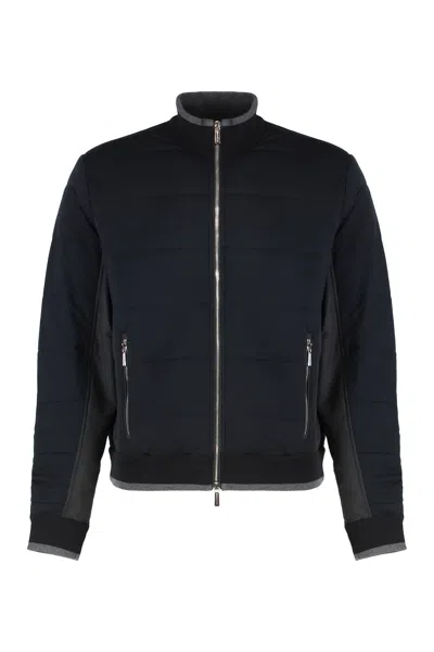 Moorer Quilted Panelled Bomber Jacket In Multi