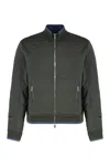 Moorer Quilted Full-zip Jacket In Green