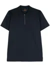 Moorer Jericho Cotton Polo Shirt In Blue