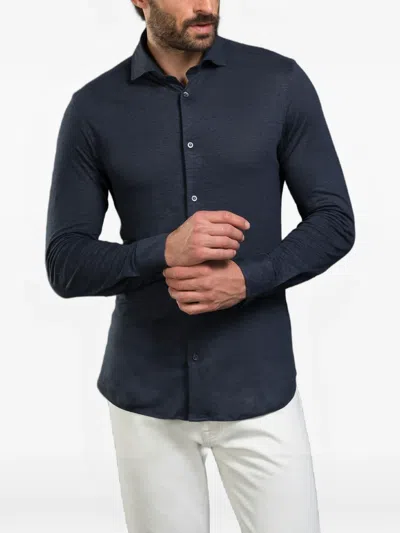 Moorer Jersey Shirt In Blue