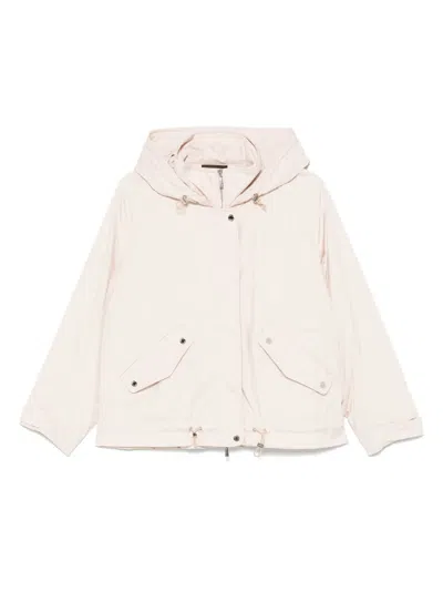 Moorer Jill-stp Hooded Jacket In Neutrals
