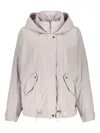 Moorer Techno Fabric Jacket In Neutrals