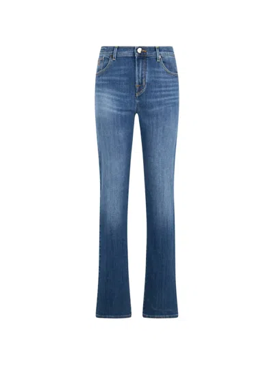 Moorer Joan Five-pocket Jeans In Blue