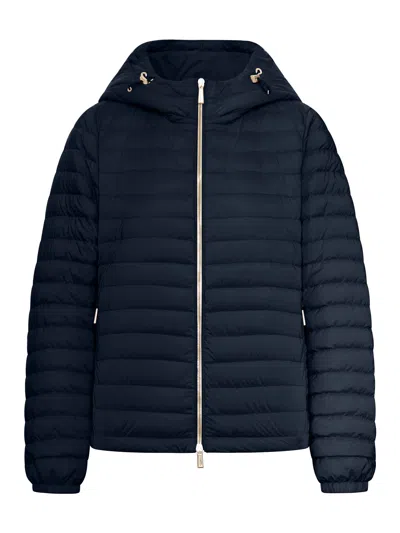 Moorer Julay Short Padded Down Jacket In Blue