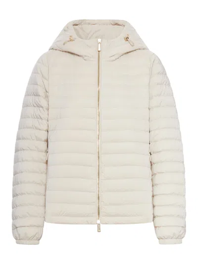 Moorer Julay Short Padded Down Jacket In Gray